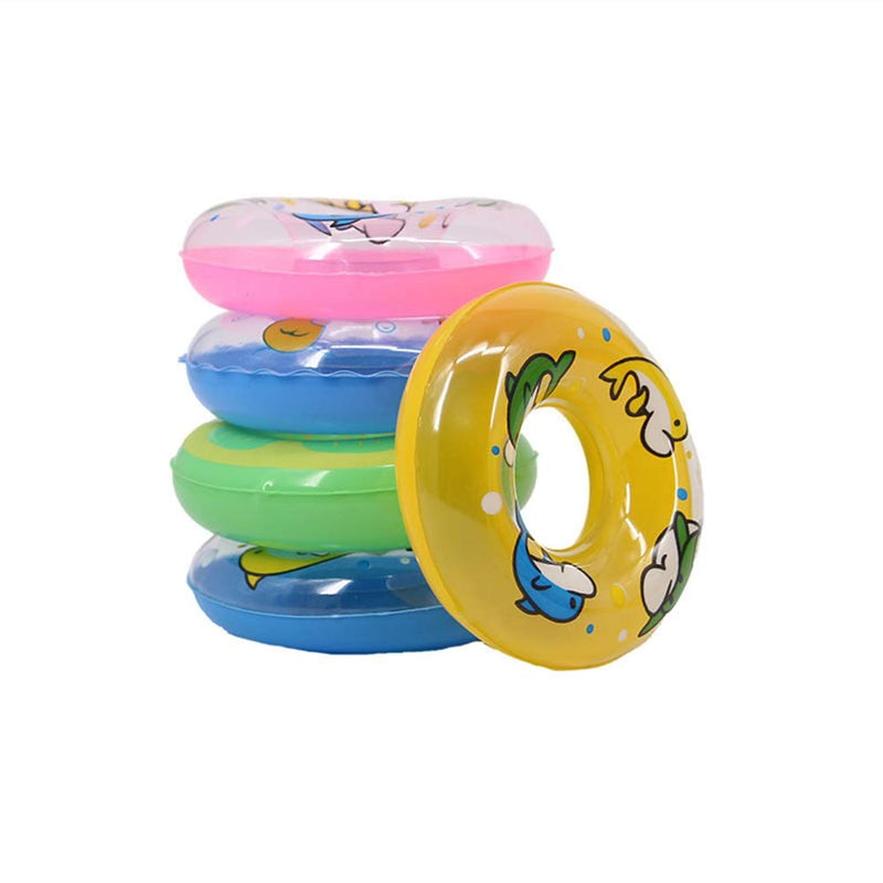 HAICHEN TEC 3.74 Inch Lizard Bearded Dragon Leopard Gecko Bath Collar Ring Swimming Rings Reptile Swim Life Jacket Float Ring for Leopard Gecko Anole Amphibians Cage Accessories Photo Shoot Toy 5 PCS - BeesActive Australia