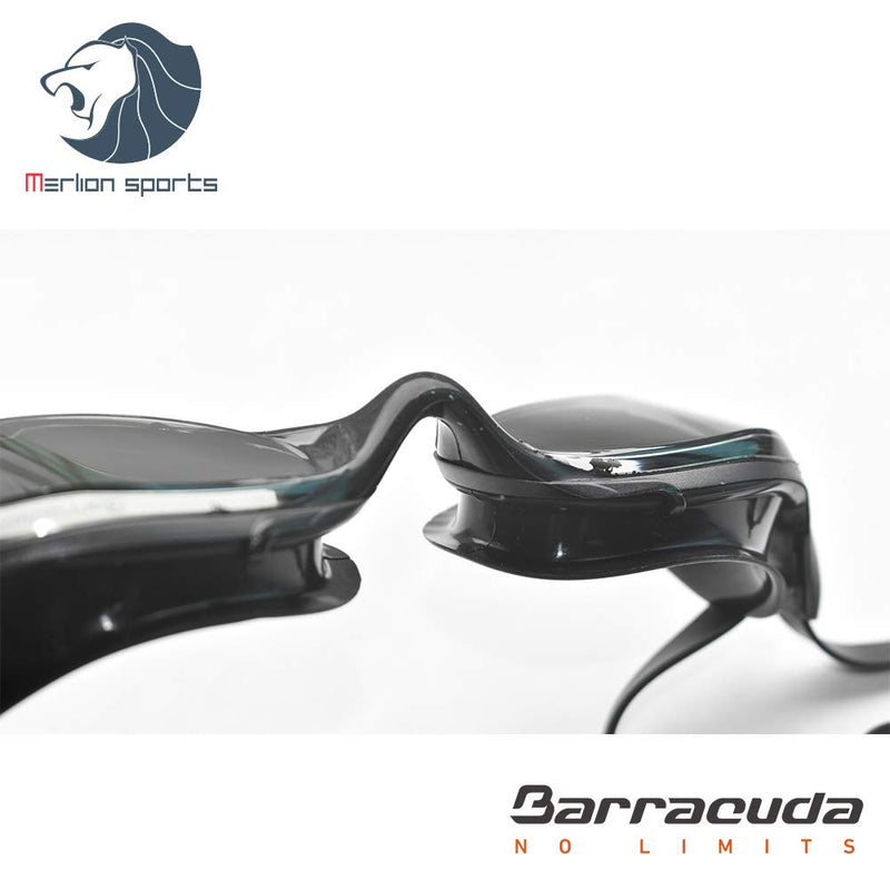 [AUSTRALIA] - Barracuda Swim Goggle Velocity - One-Piece Frame Soft Silicone Seals for Adults IE-70455 (Gray/Black) 