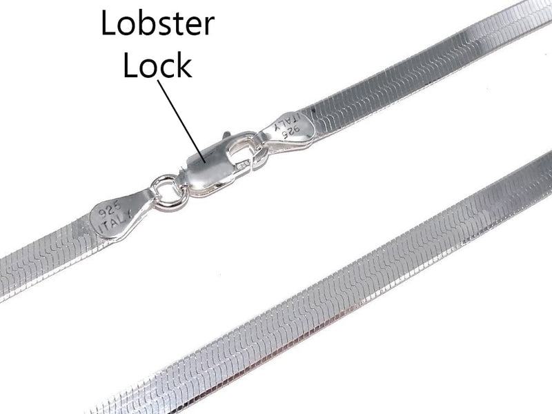 Savlano 925 Sterling Silver Herringbone Flat Snake Magic Chain Bracelet For Women & Men - Made in Italy Comes With a Gift Box 9.0 Inches 7mm - BeesActive Australia