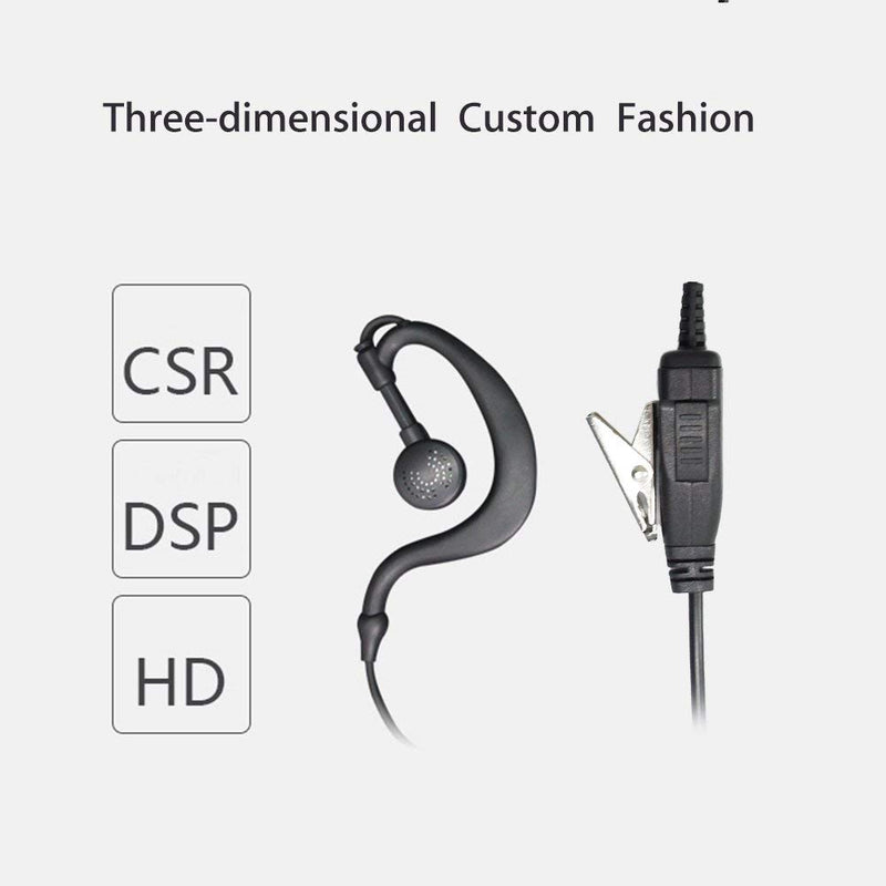 [AUSTRALIA] - 1 pack M head Earpiece Headset PTT With Mic for 2-pin Motorola Two Way Radio by BESTFACE 1 pcs 