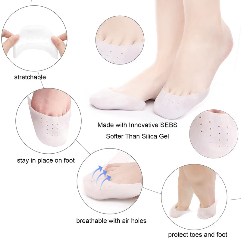 Silicone Gel Toe Caps Soft Ballet Pointe Dance Athlete Shoe Toe Pads Toe Protector with Breathable Hole 2 Pairs Toe Protector - BeesActive Australia