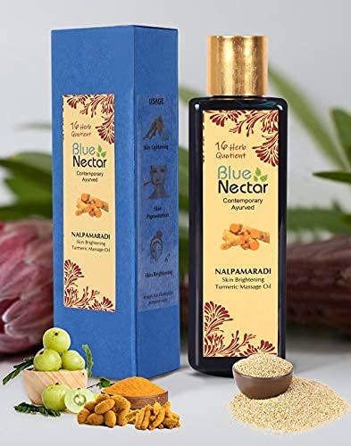 Blue Nectar Nalpamaradi Tailam Skin Brightening and Radiance Oil with Turmeric and 16 Ayurvedic Herbs - BeesActive Australia