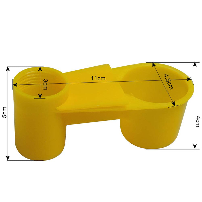 MUDUODUO 12Pcs Automatic Bird Drinker Cups Upgraded Pigeon Water Bottle Feeder for Cage YELLOW - BeesActive Australia