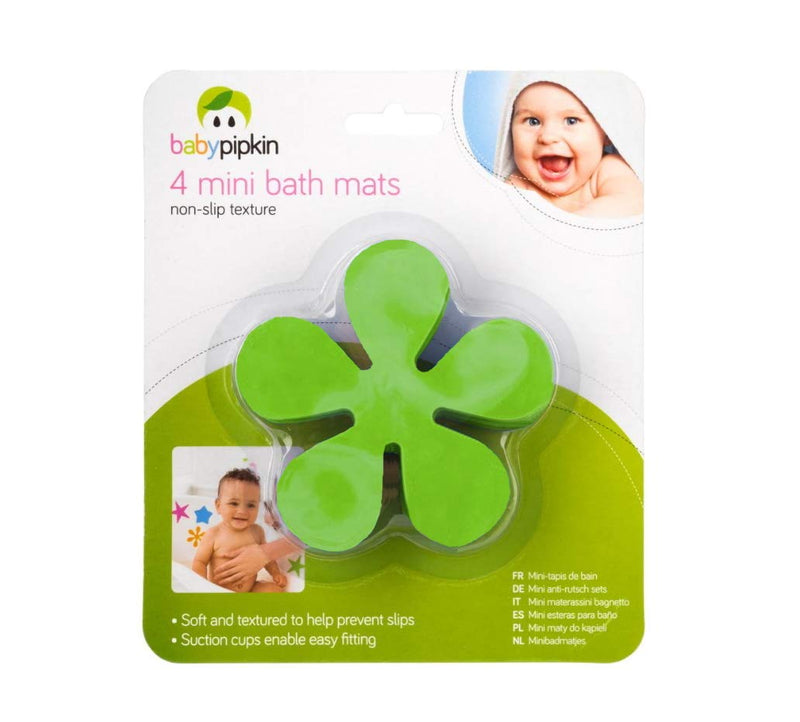 Non Slip Baby Bath Mats With Suction Pads Pack Of 16 Mini Child Safety Anti Slip Shower Mats Flower, Star, Foot, Star Fish (Flower) - BeesActive Australia