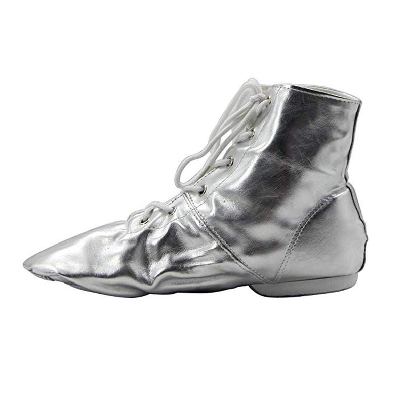 [AUSTRALIA] - MSMAX PU Women's Jazz Dance Boots 11 Silver 