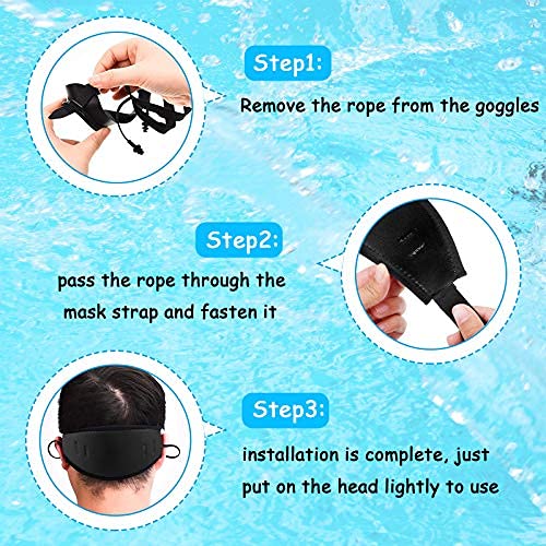 3 Pieces Neoprene Mask Strap Cover Dive Neoprene Cover Comfortable Non-Slip Diving Mask Slap Cover for Dive and Snorkel Masks Water Sports (Pink, Black, Blue) - BeesActive Australia