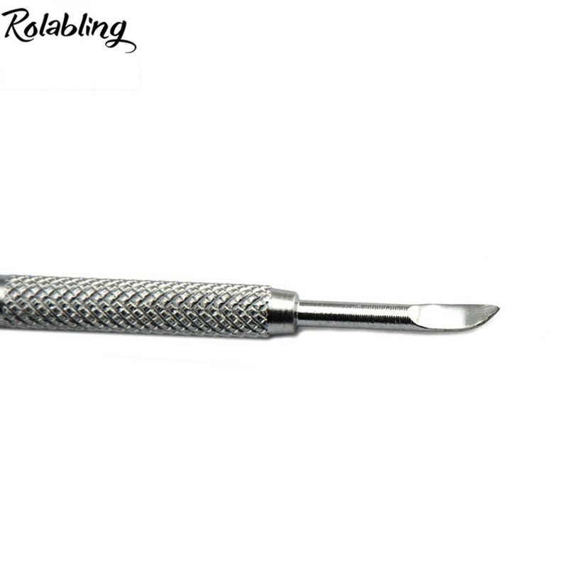Rolabling Cuticle Pusher Spoon Nail Cleaner Professional Stainless Steel Cuticle Remover Durable Manicure and Pedicure Tools - BeesActive Australia