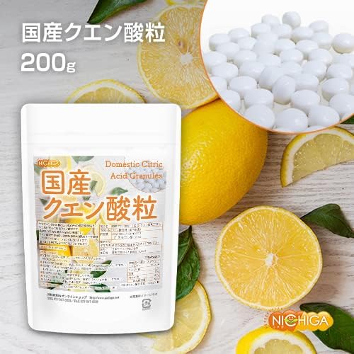 NICHIGA Domestic citric acid grains 200g (approximately 1100 grains) Uses domestic citric acid made using starch fermentation method Not sour Palatinite coating processing [05] - BeesActive Australia