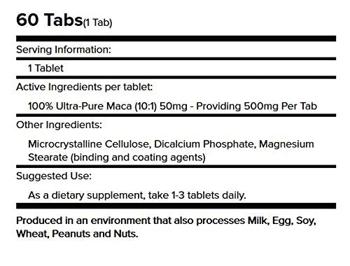 Warrior Maca 60 Tablets - Natural Root Extract - Vitamin B2 - Libido Enhancer | Warrior Supplements, Clear, 57 Gram - BeesActive Australia