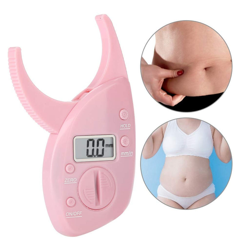 Portable Body Fat Measure,Digital Body FatTester,Body Fat Monitors Skinfold Measurement Tester Fat Measuring Caliper (Pink) - BeesActive Australia