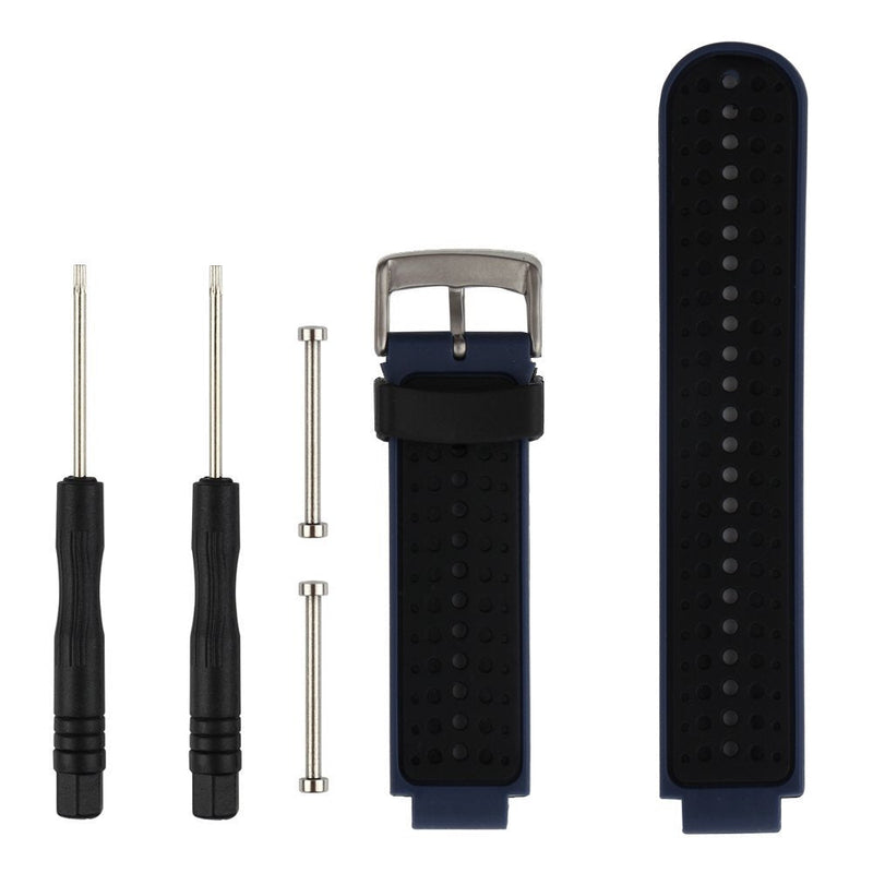 Replacement Smart Wrist Watch Accessory Band Strap for Garmin Forerunner 220/230/235/620/630/735XT/235Lite, One Size Navy Blue/Black - BeesActive Australia