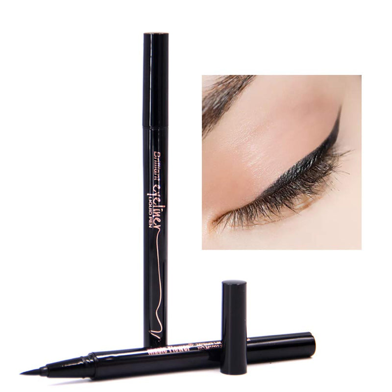 Music Flower Black Liquid Eyeliner Pen 24H Long-lasting Tearproof Super Waterproof Quick-Dry Eyes Makeup - BeesActive Australia