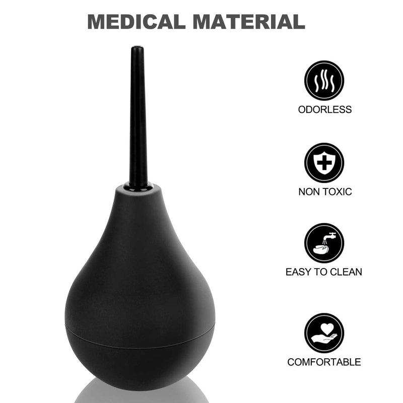 RANEU Enema Bulb Silicone Anal Douche Enema Kit for Women & Men with 3 Nozzles 4 Piece set - BeesActive Australia