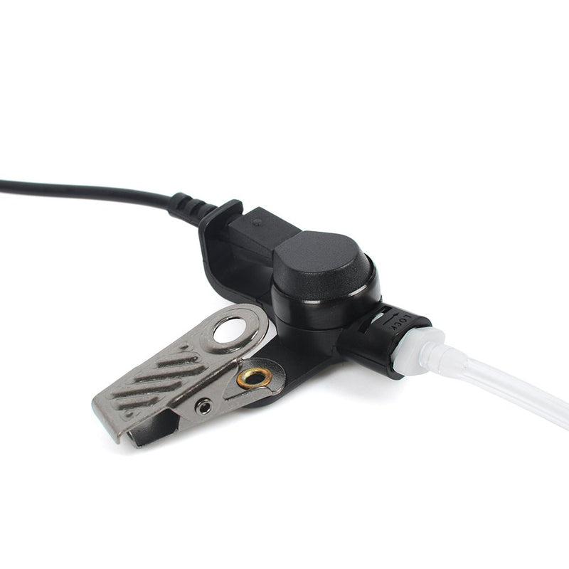 [AUSTRALIA] - HYS 2.5mm Receiver/Listen ONLY Surveillance Acoustic Tube Earpiece Headset Shoulder with One Pair Medium Earmolds(Left and Right) 