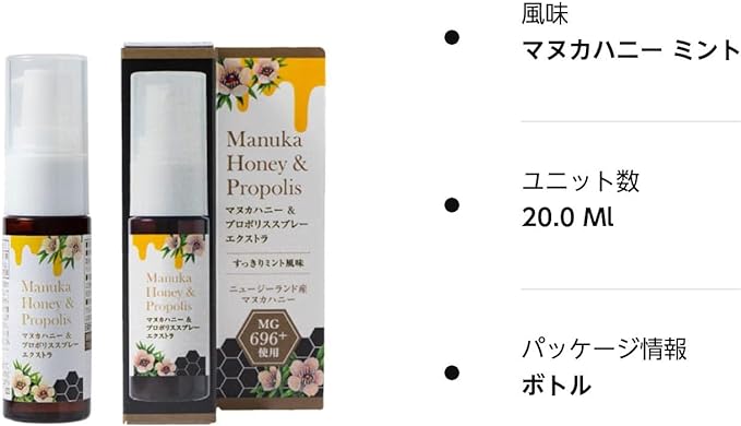 Tree of Life Manuka Honey & Propolis Spray Extra 0.7 fl oz (20 ml) - BeesActive Australia