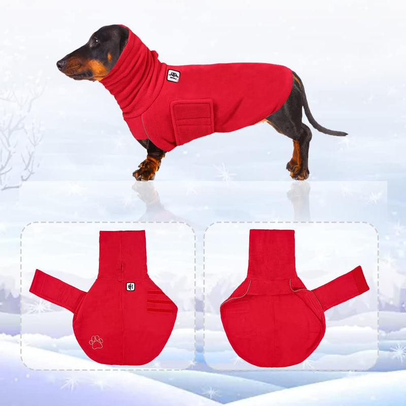 Dachshund Coats for Medium Small Large Dogs, Dachshund Cold Weather Coat, Cold Weather Dachshund Coats, Dachshund Cold Coat Red - BeesActive Australia