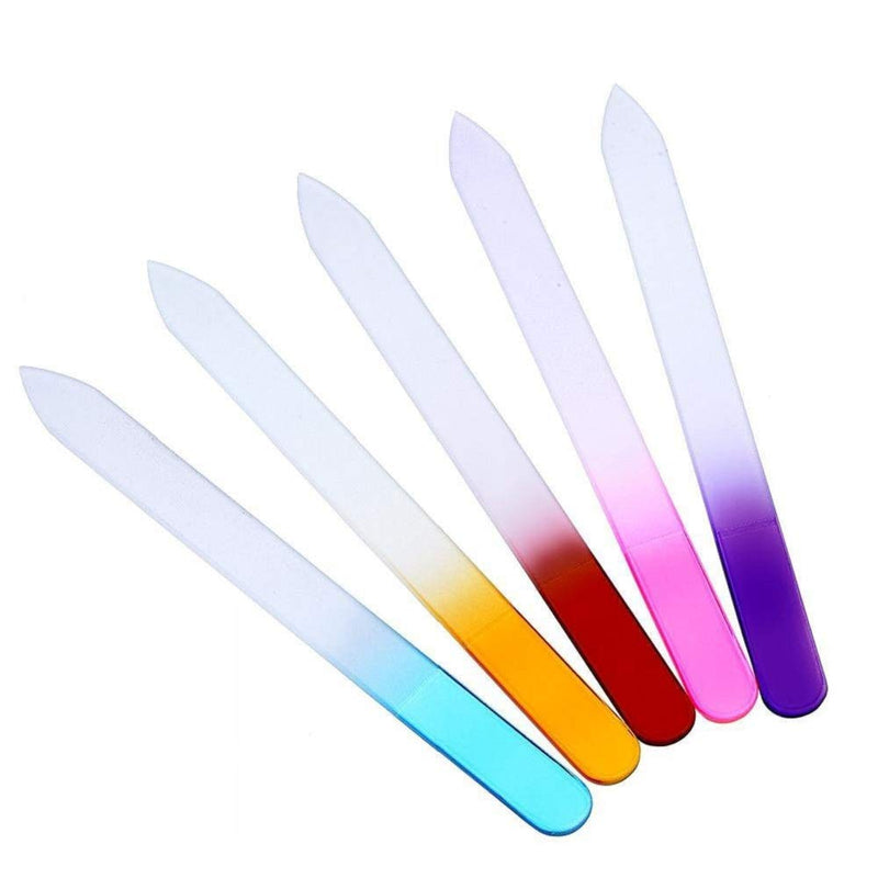HeiHy 10 Pcs Professional Glass Nail Files Double Sides Fingernail Files Manicure Set for Nail Care - BeesActive Australia