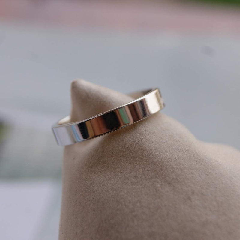 Dankadi Simple Fashion S925 Sterling Silver Ring Smooth Plain Dome Comfort Solid Silver Wedding Ring For Men & Women 3.5 mm Ring 3-13# classic style 13 - BeesActive Australia