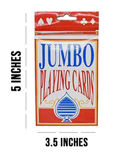 Home-X Jumbo Playing Cards | 3.5 x 5 Inch Plastic Coated Cards - BeesActive Australia