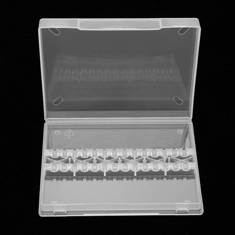 Nail Drill Bit Box, 14 Holes Professional Nail Art Polishing Grinding Drill Bit Holder Display Storage Box(Transparent) Transparent - BeesActive Australia
