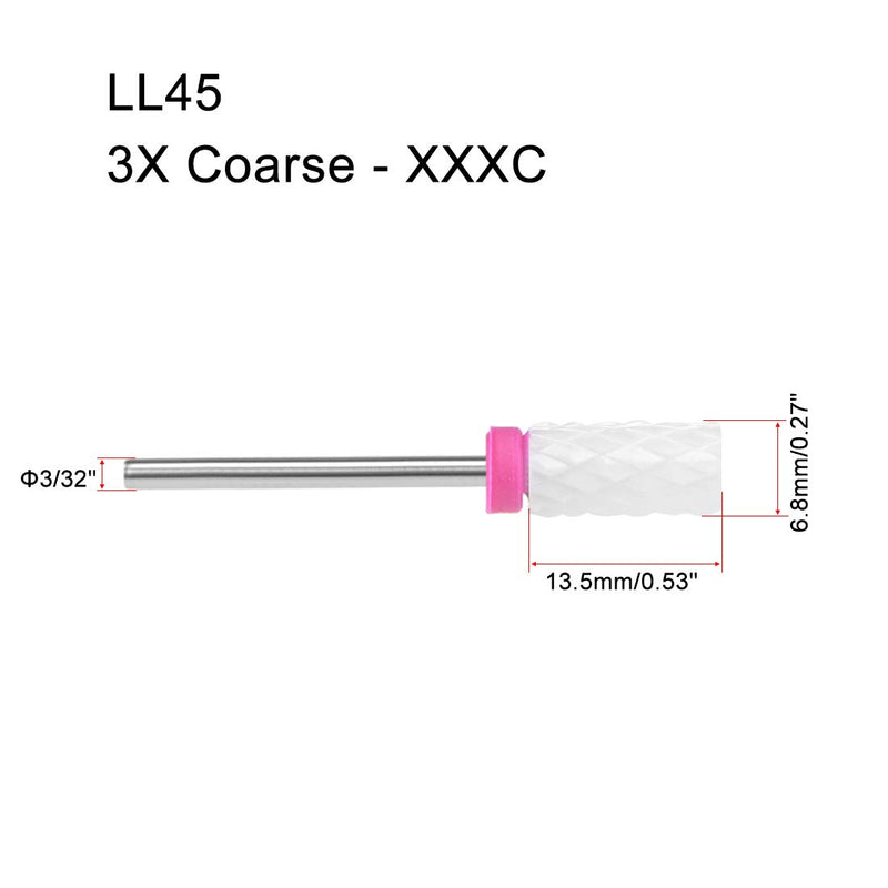 uxcell Ceramic Nail Drill Bits 3/32 Inch (3X Coarse - XXXC) Electric Nails File Bit for Manicure Pedicure - BeesActive Australia