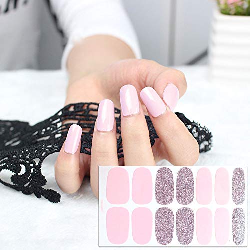 WOKOTO 8 Sheets Finger Nail Art Polish Strips Stickers For Nails Wraps Full Nail Self Adhesive Stickers Set With Nail File KIT1 - BeesActive Australia