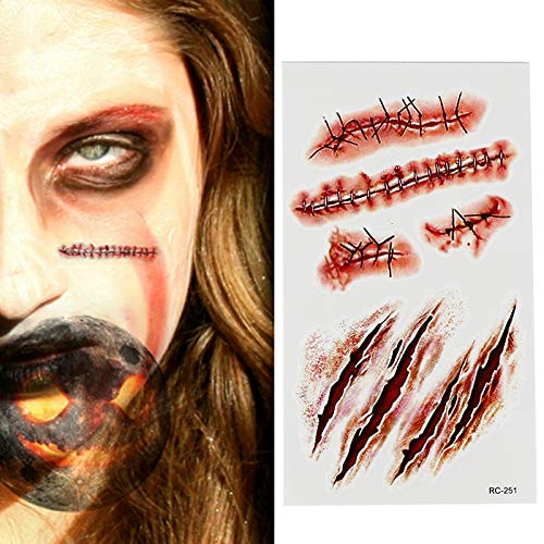 Halloween Sticker Decoration Temporary Scar Tattoos - BeesActive Australia