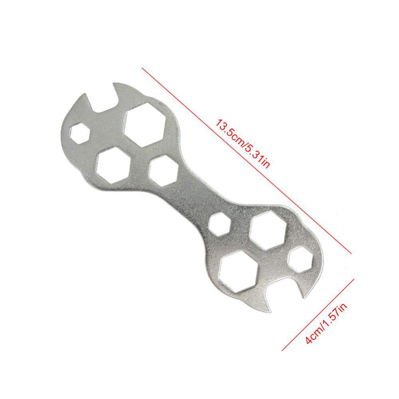 PZRT 2pcs Steel Galvanized Multi-hole Bicycle Cycle Mountain Bike Wrench Portable Multi-functional Bike Repair Tool - BeesActive Australia