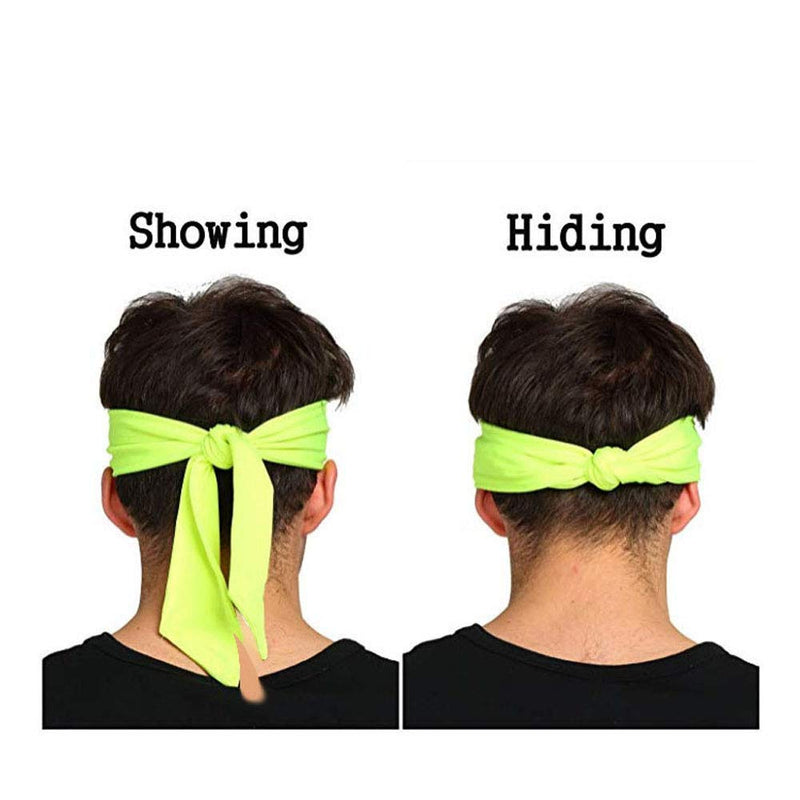 Sports Headband - Head Tie Tennis Tie Hairband - Sweatbands Headbands Wristbands Head Wrap - Ideal for Working Out,Tennis 1pcs-black - BeesActive Australia