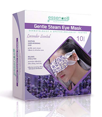 Heat Eye Mask for Sleeping, Dry Puffy Eyes, Dark Circles, Heated Eye Mask for Travel, Spa Stye treatment,Disposable - Lavender Scented Eyes Mask - BeesActive Australia