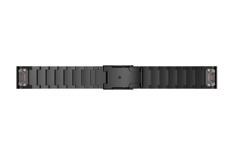 [AUSTRALIA] - LDFAS Fenix 6 Pro/5 Plus Band, 22mm Titanium Metal Quick Release Easy Fit Watch Strap with Double Button Clasp Compatible for Garmin Fenix 5 5 Plus 6 6 Pro/Forerunner 935/945 Smartwatch, Black 