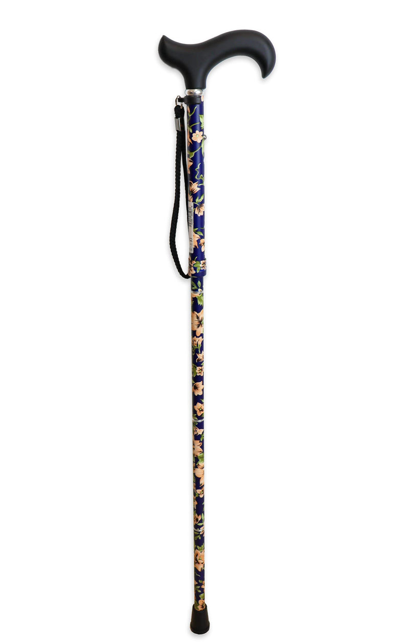 KMINA PRO - Folding Walking Sticks for Ladies, Floral Walking Sticks for Disabled, Folding Walking Sticks for Women, Adjustable Walking Cane for Women, Aluminium Walking Stick Flowers, Flowers Cane Blue - Folding - BeesActive Australia