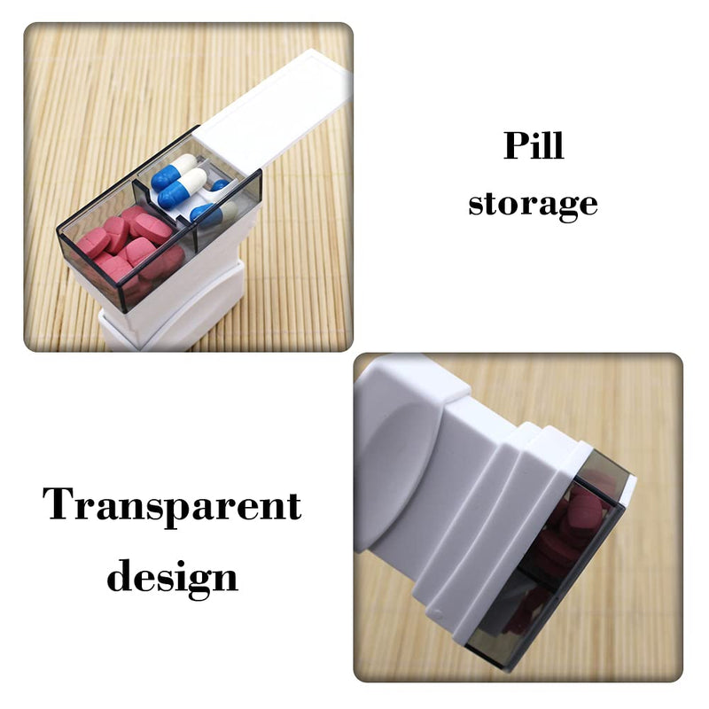 2 Pcs Multifunction Pill Cutter Pill Splitter Pill Crusher for Cutting Small and Large Pills Tablets - BeesActive Australia