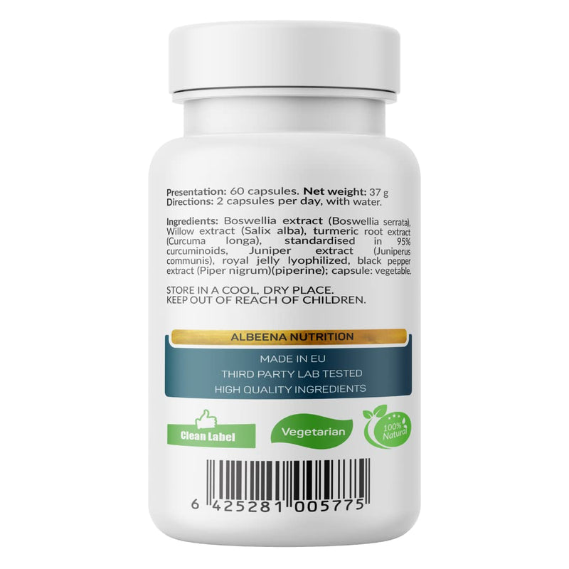 Joint Formula Forte with Royal Jelly and Curcumin 95 | 60 Vegetable Capsules | High Potency Arthritis Pain Relief | Suitable for Vegetarians | - BeesActive Australia