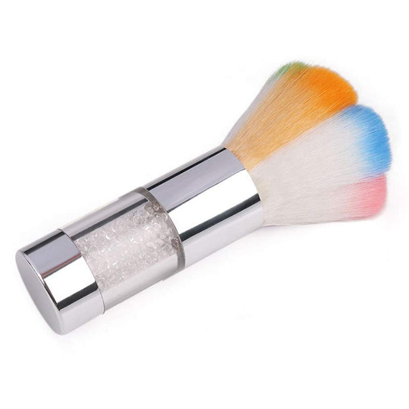 Nail Brush Nails Dust Cleaner Acrylic Colorful Makeup Brushes With Diamond Cleaning Dust Brushes Art Nail Tools (Silver) Silver - BeesActive Australia