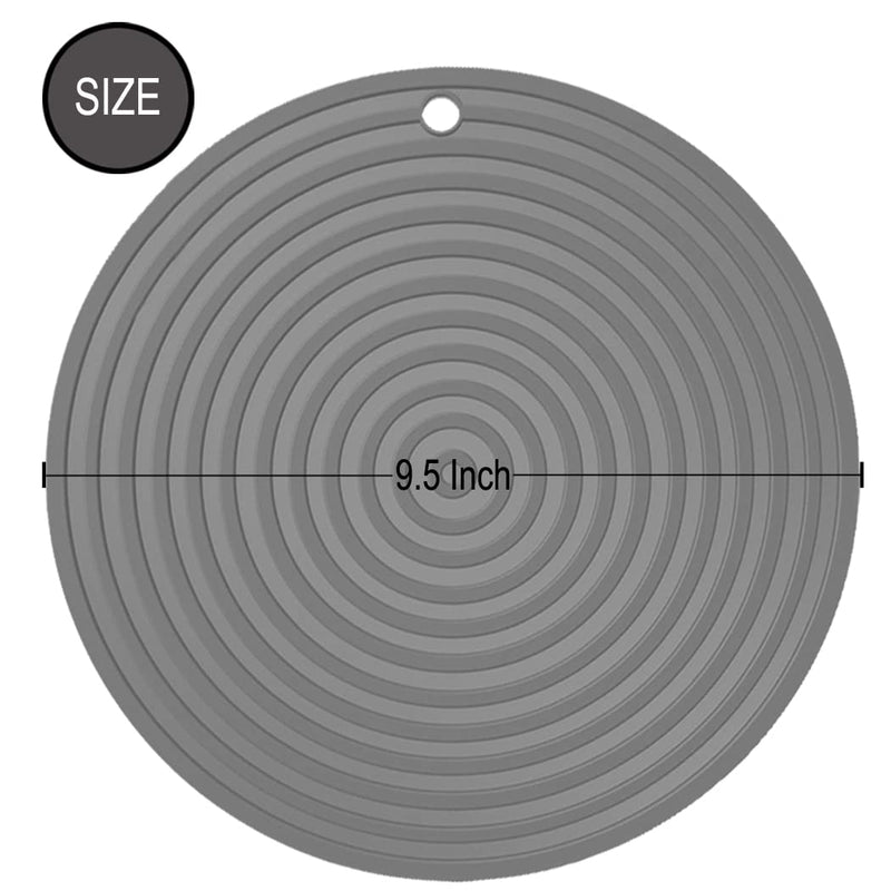 Metopets 2 Pack Silicone Pet Feeding Mat for Dog and Cat, Non-Slip Placemat Tray to Prevent Food and Water Bowl Messes on Floor, Easy Clean Dish Mat for Medium and Small Pet Grey - BeesActive Australia