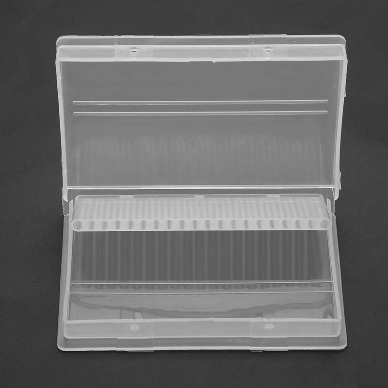 Zerodis Nail Drill Bit Case, 20 Slots Nail Drill Bit Box Holder Manicure Tool Nail Grinding Head Display Storage for Salon - BeesActive Australia