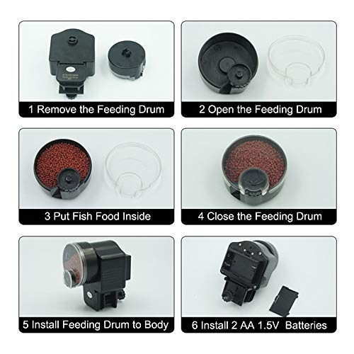 Petzilla Automatic Fish Feeder for Fish Tank, Aquarium Auto Turtle Food Dispenser for Vacation Weekend - BeesActive Australia