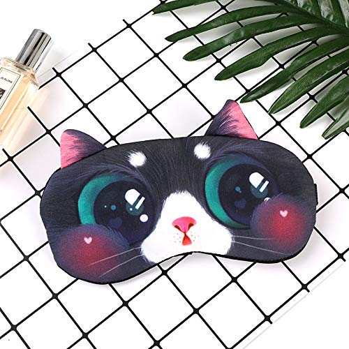 HXINFU 3d Eye Mask For Sleeping Women Travel Home Office Eye light cover Sleeping Blindfold Funny Cat #19 - BeesActive Australia