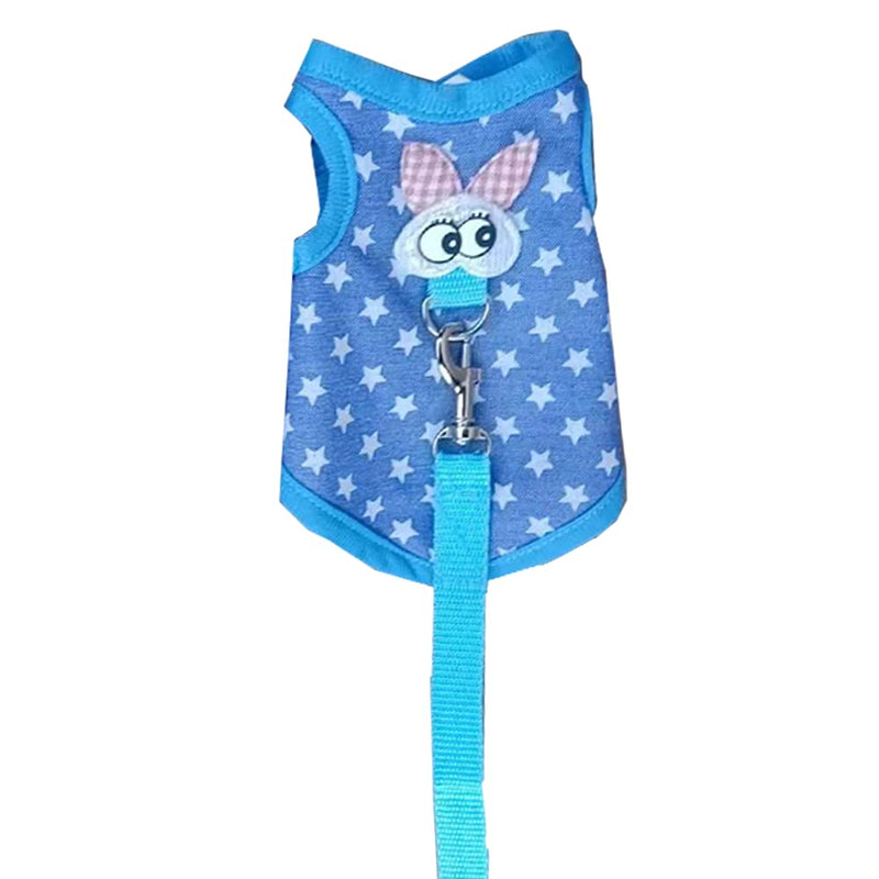 Anelekor Small Animals Christmas Costume Hamster Santa Coat Guinea Pig Harness and Leash Set Small Pets Clothes for Rats Lizard Kitty Mini Dog Hedgehog Iguana and Small Breeds Medium Blue - BeesActive Australia