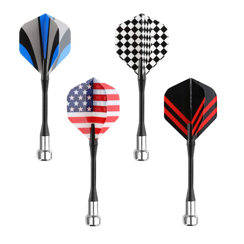 Accmor 12pcs Magnetic Darts, Replacement Dart Game Safety Plastic Darts, Magnetic Darts for Dartboard Black Blue Red-Geometry - BeesActive Australia