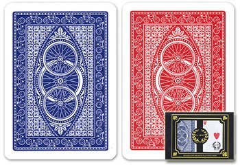 [AUSTRALIA] - DA VINCI Ruote, Italian 100% Plastic Playing Cards, 2-Deck Poker Size Set, Regular Index, w/2 Cut Cards 