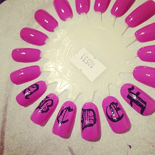 5sheet/lot 3D Letter Nail Art Sticker Nail Decal Old English alphabet Character Nail Sticker Decals Nail Decoration DIY - BeesActive Australia