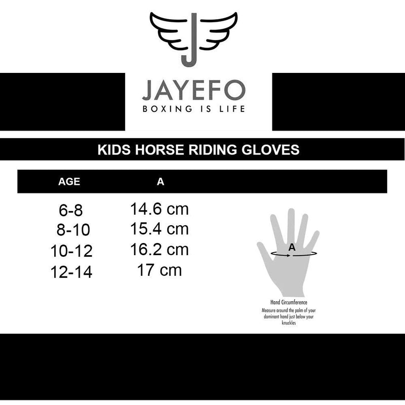 Jayefo Kids Equestrian Horse Riding Gloves Kids Youth Children Horseback Gardening Bike Outdoor Soccer Girls Riding Sports BLACK/PINK AGE 8-10 YEARS - BeesActive Australia