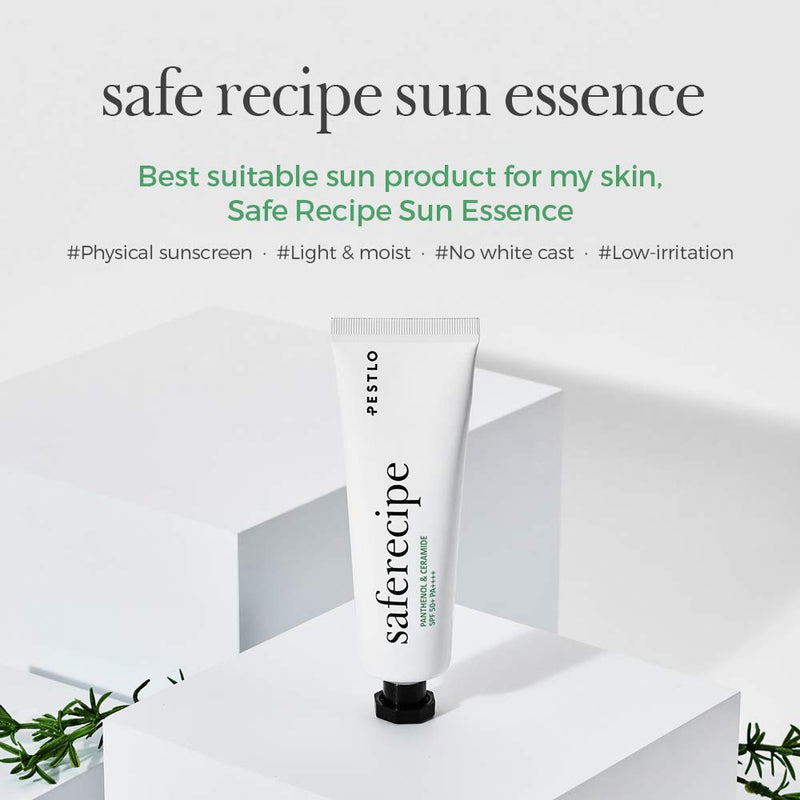 PESTLO Safe Recipe Sun Essence SPF 50+ PA++++ 1.69 Fl Oz - Reef-safe, Non-nano Sunscreen, All-Green EWG Level Ingredients, Dual-Function Skin Moisturizing Sun Blocker - No Oiliness, No Greasiness - BeesActive Australia