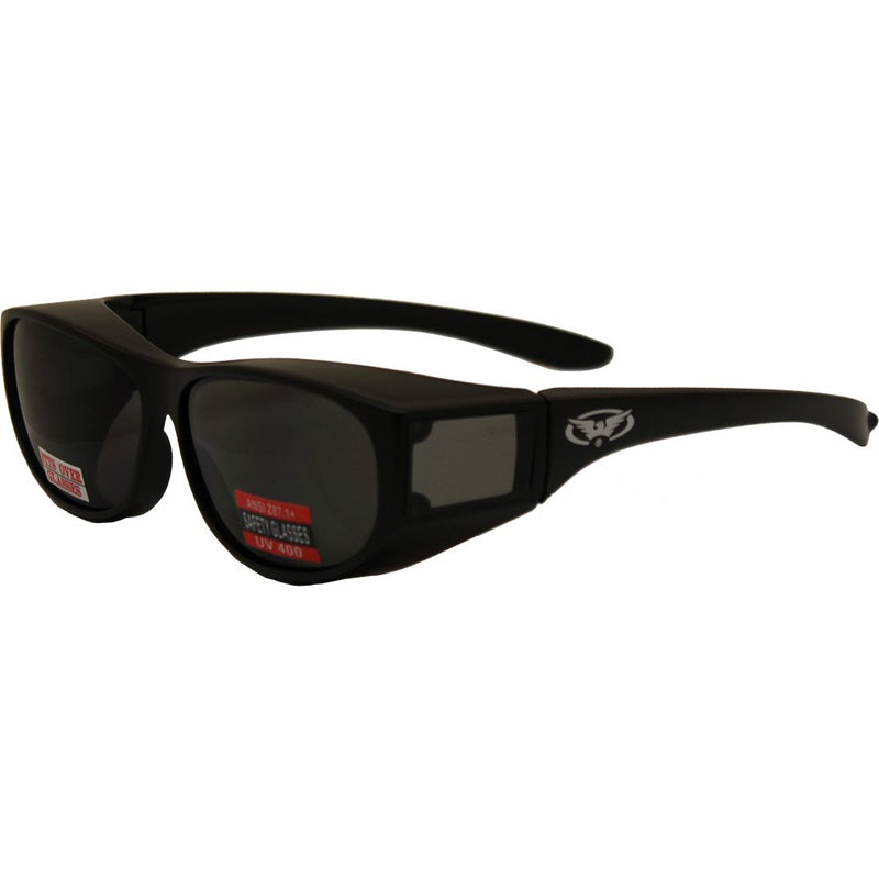 Global Vision Escort Safety Glasses Fit Over Most Eyewear Smoke Lenses Black Smoke - BeesActive Australia