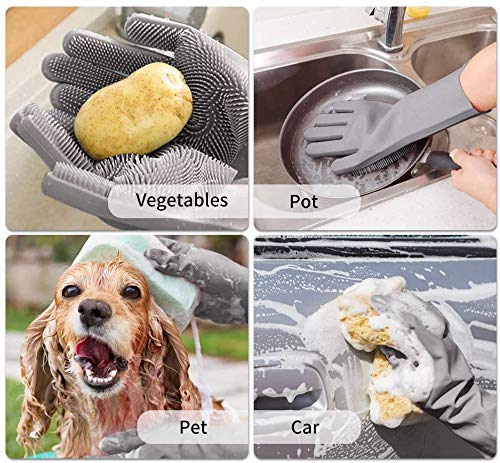 Sene Pet Grooming Gloves, Silicone Gloves Washing Dog Hair Removal Gloves, High Density Teeth Bathing Shampoo Shedding Cleaning Gloves Pet Washing and Grooming Gloves - BeesActive Australia