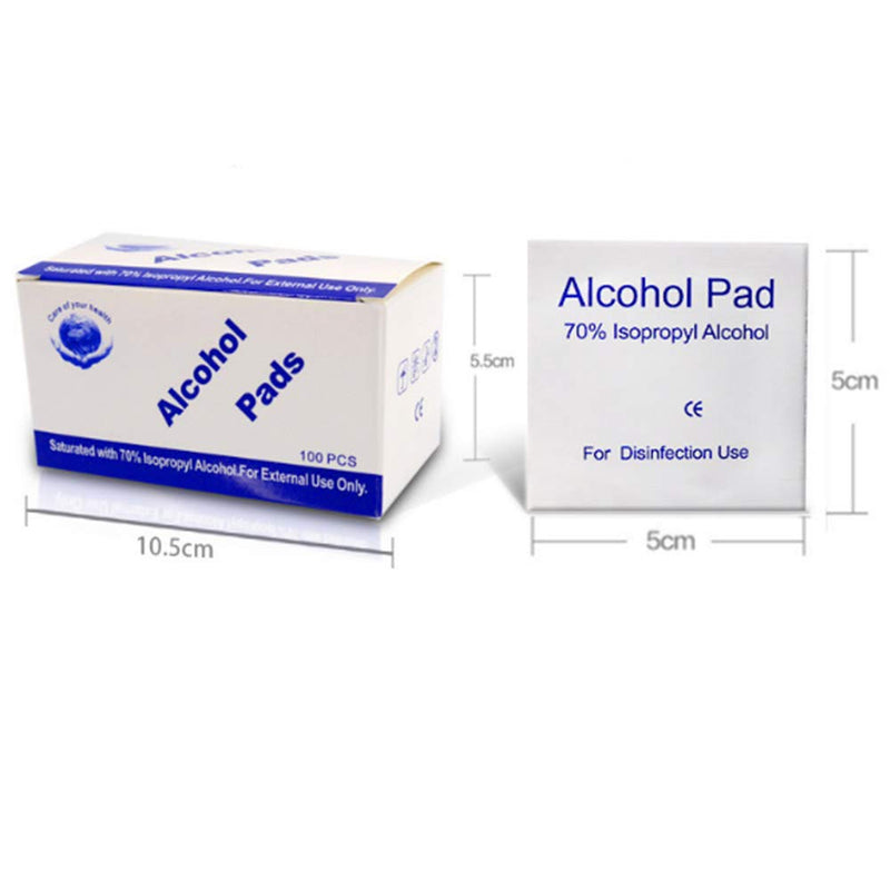 100pcs Disposable Alcohol Pads, BAITAI Cotton Swabs with 75% Alcohol for External Applications,30 * 60mm (100pcs) - BeesActive Australia