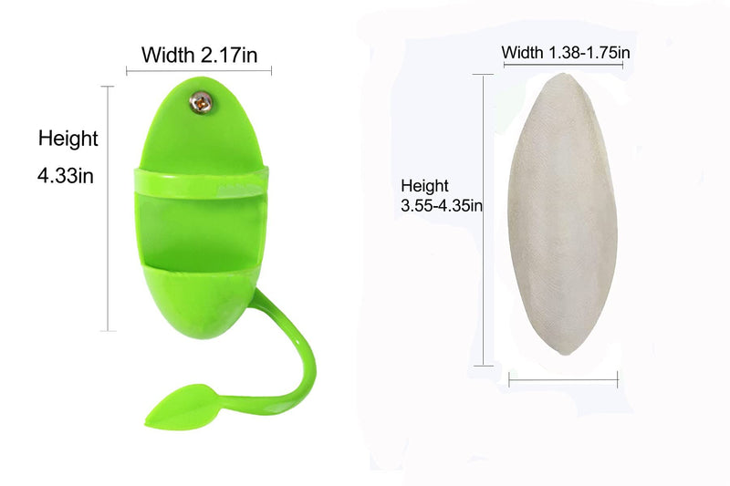 OSWINMART Cuttlefish Bone with Holder (1+2) Sets 3 in 1 Bird Toys(Treat Skewer/Mirror/Perch) Bird Food Holder 3 in 1 Bird Toys(Feeder/Mirror/Perch Bird Toy Toy-A - BeesActive Australia