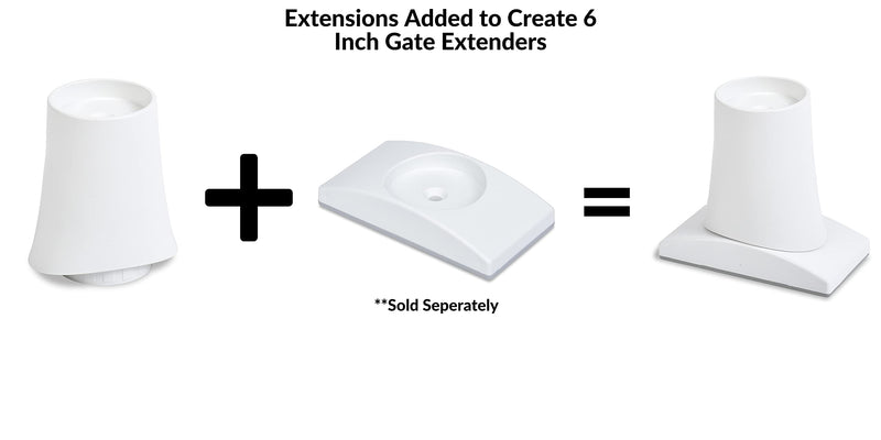 Wall Nanny 6 Inch Extension Accessories for Baby Gate (Made in USA) Connect Extensions to Wall Nanny's and Add 6 Inches in Length to Baby Gates - 4 Pack - BeesActive Australia